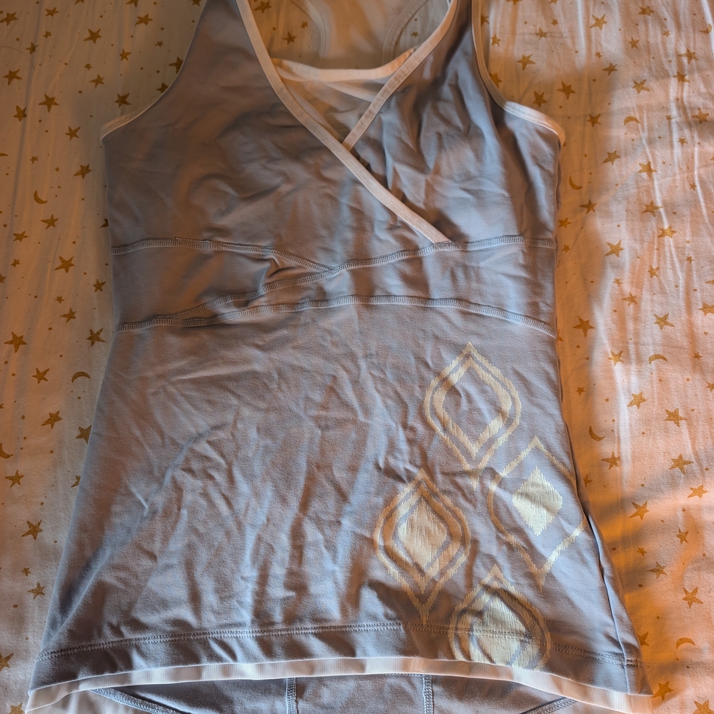 SUGOI Gray and Gold Camisole Top